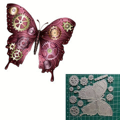 Butterfly Steampunk Metal Cutting Dies Stencil