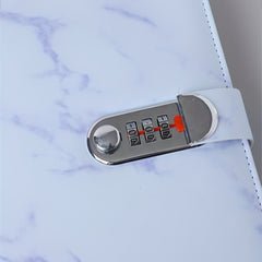 Purple Marble Patterned Notebooks with Locks