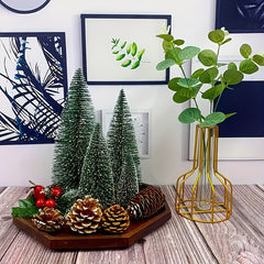 8in Pine Needle Christmas Tree Micro Bonsai Decorations