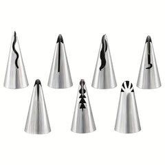 7pcs Pleated Skirt Tube Nozzle Set for Pastry Baking