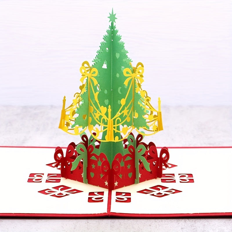 3D Pop up Christmas Tree Greeting Cards For Gift Card