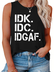  Women's Letter Print Tank Top