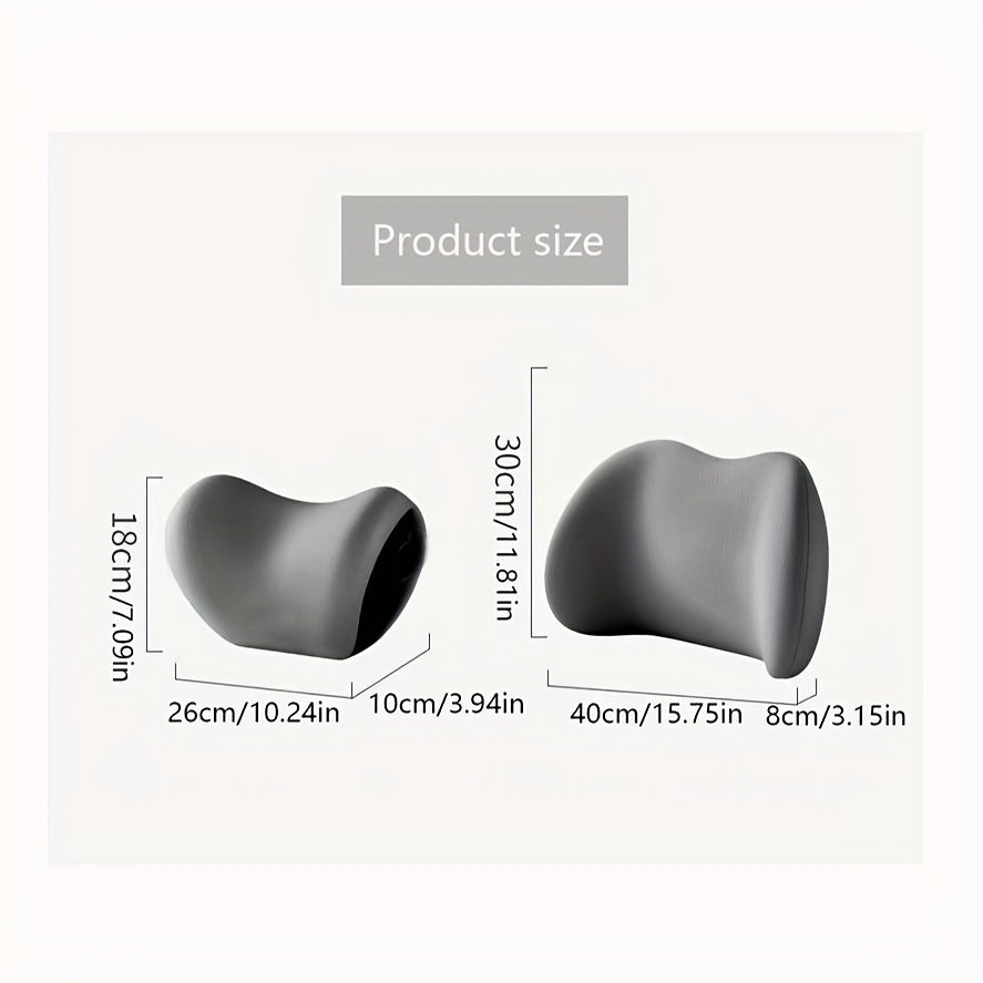 Car Memory Foam Neck Pillow Lumbar Support