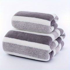 2pcs Coral Velvet Towel Set Quick Drying Soft Towel Bath Towel
