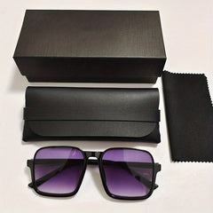 Men's Large Frame Square Sunglasses UV Protection For Cycling Travel Outdoor