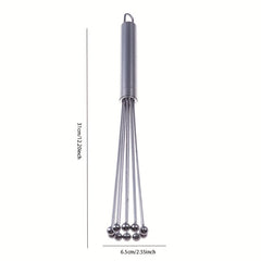 Stainless Steel Ball Whisk Handheld Egg Beater Sauce Stirrer Blender