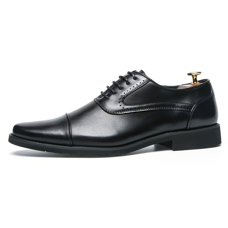 Men's Cap Toe Oxfords Lace Up Formal Shoes