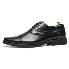 Men's Cap Toe Oxfords Lace Up Formal Shoes