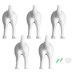 Dog Tail Wall Hook Set Office Coat Towel Key Decoration