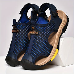 Men's Closed Toe Anti Collision Sandals Wear Resistant Non Slip Beach Shoes