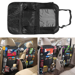 2pcs Car Back Seat Organiser Tablet Holder Storage Kick Mats Kids Toys Pockets