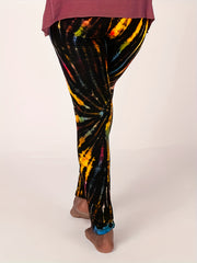  Colorblock Tie Dye Stretch Leggings