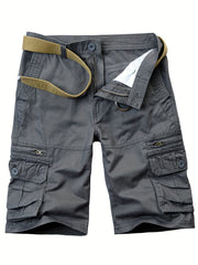Men's Solid Retro Cargo Shorts