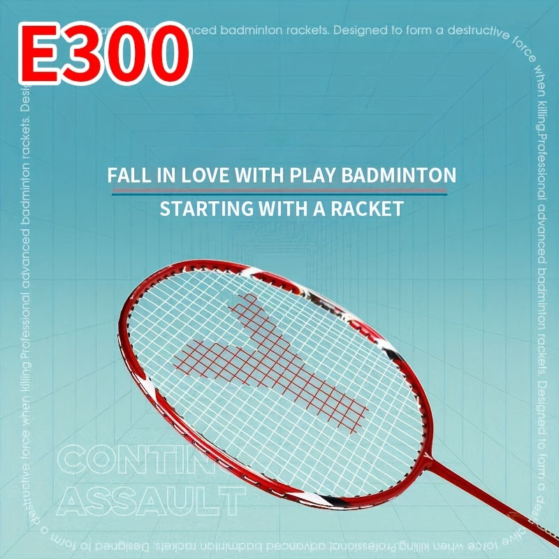 Versatile Carbon Badminton Racket with Overgrips