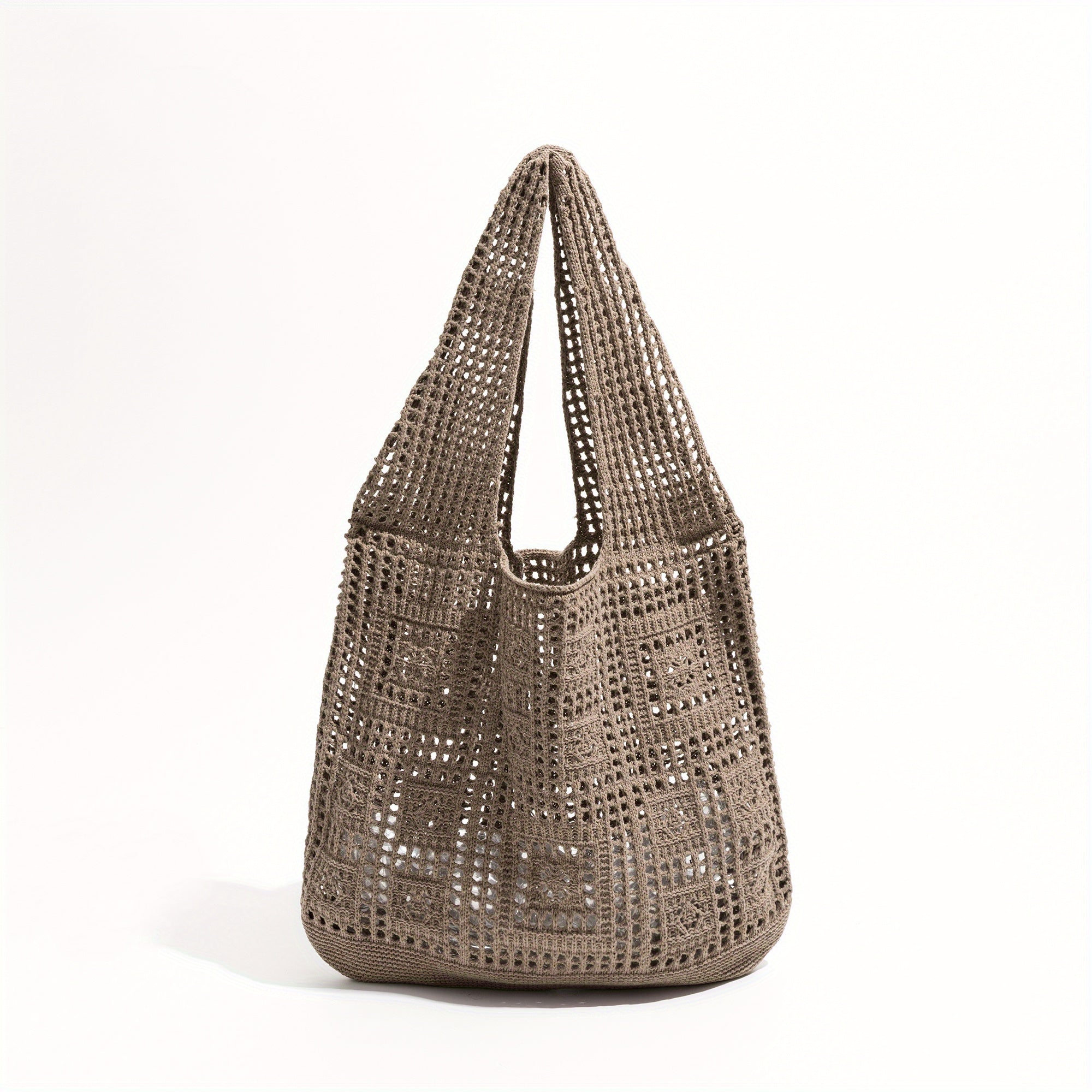 Crochet Tote Bag Shoulder Beach Shopping Reusable Large