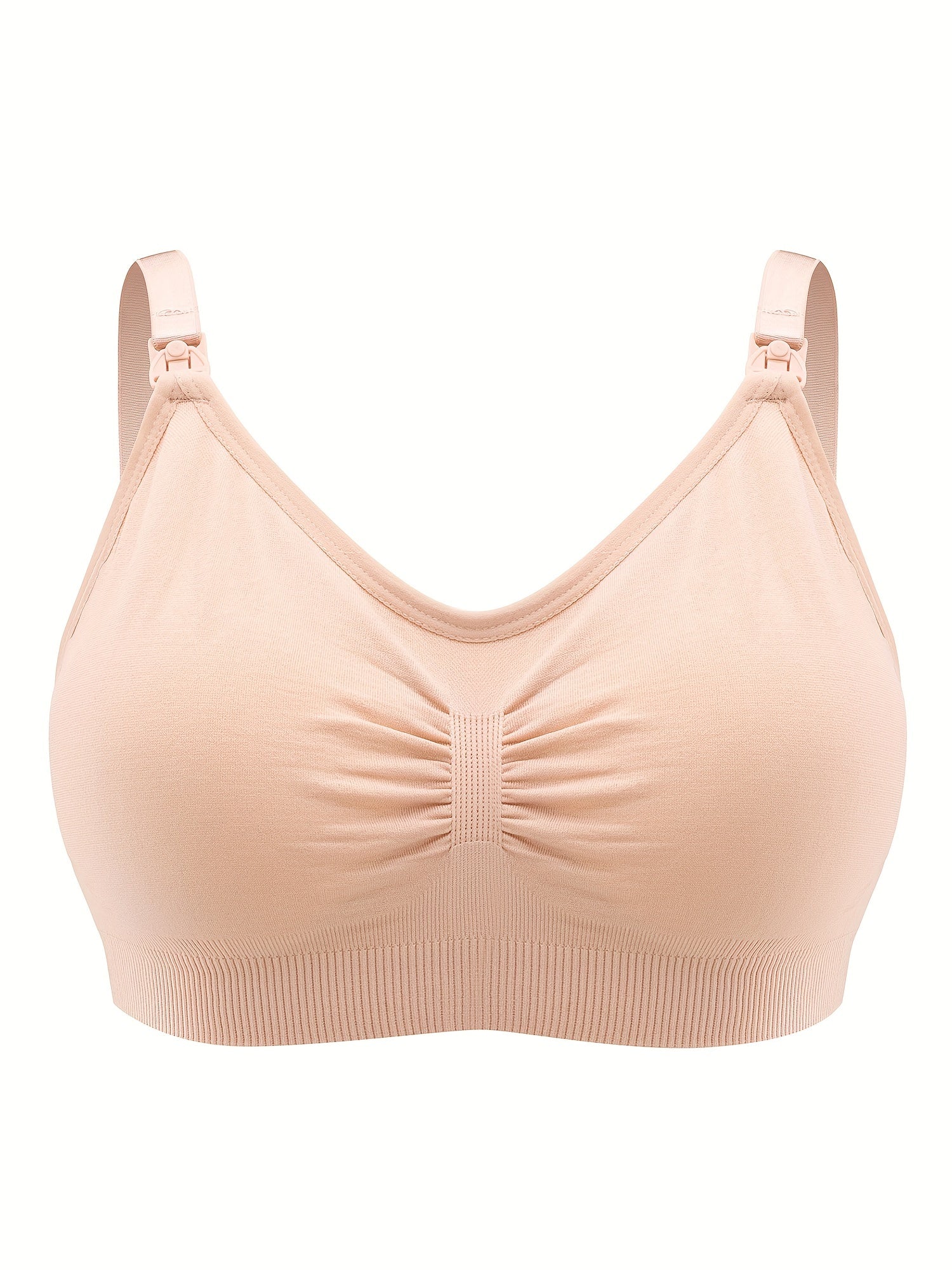  Solid Full Coverage Front Clasp Seamless Comfort Bra