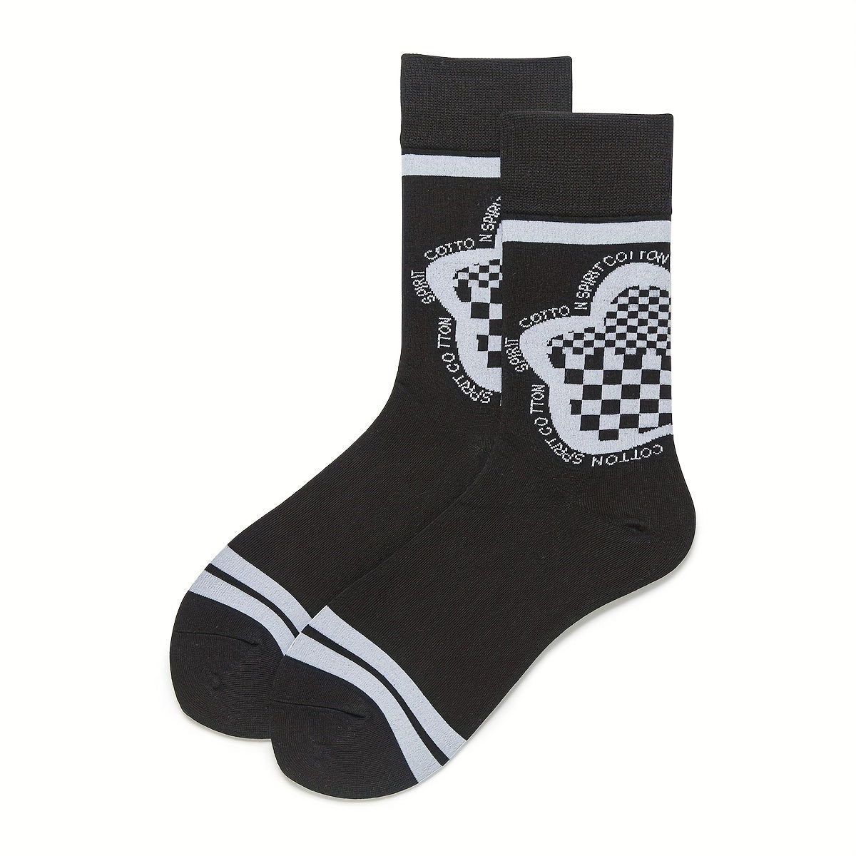 4 Pairs Plaid Crew Socks Women's Stockings Mid Tube Comfy Breathable