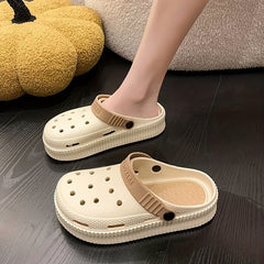 Women's Platform Garden Clogs Hollow Out Slide Shoes