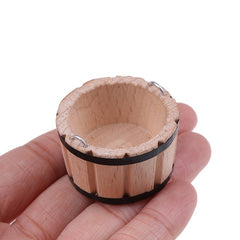 1:12 Miniature Wooden Basin Barrel Dollhouse Furniture