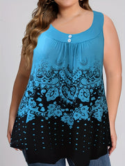  Dot & Tribal Print Tank Top