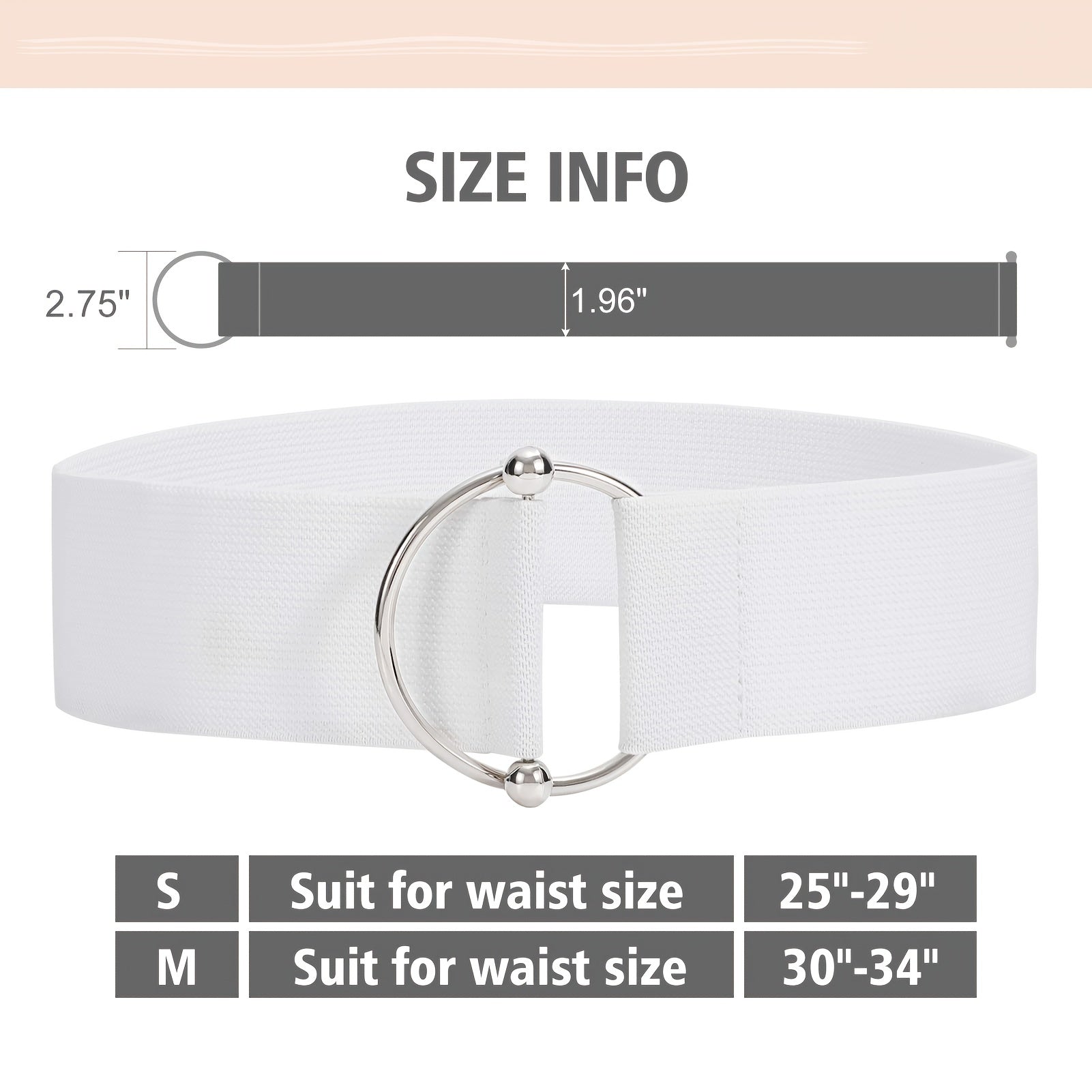 Ruaite Women Stretchy Wide Waist Belt O Ring Buckle Elastic Waist Belt
