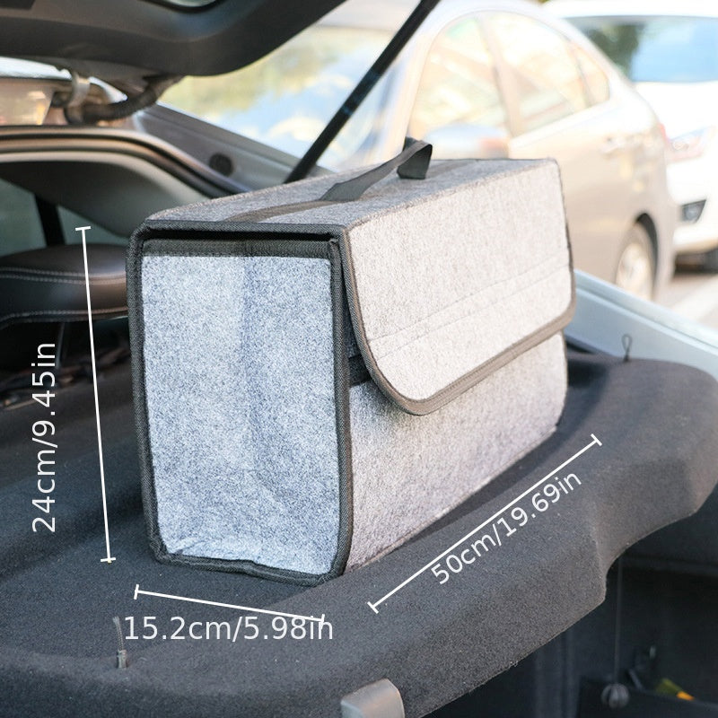 Car Trunk Organizer Anti Slip Boot Storage Bag Soft Felt Accessories