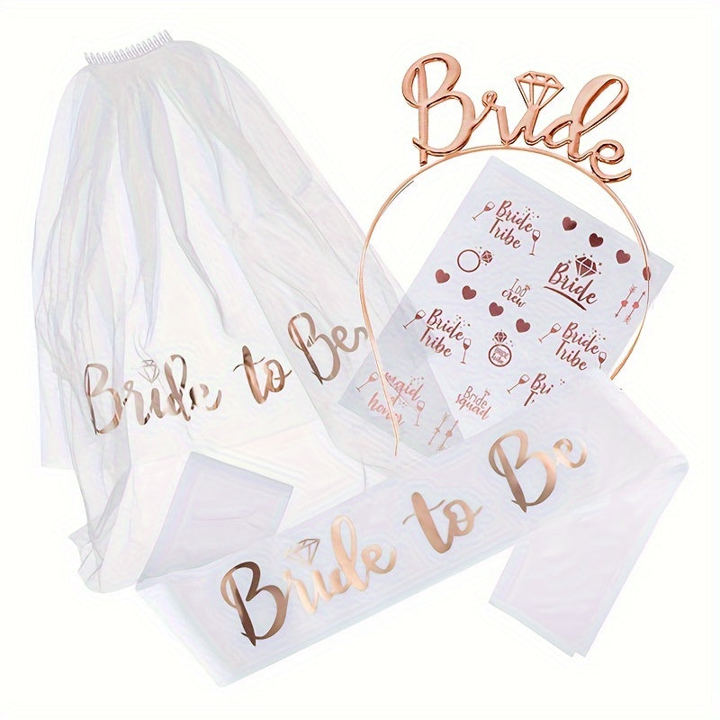 Bridal Veil Satin Ribbon Hairband Wedding Decoration