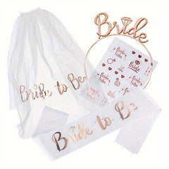 Bridal Veil Satin Ribbon Hairband Wedding Decoration