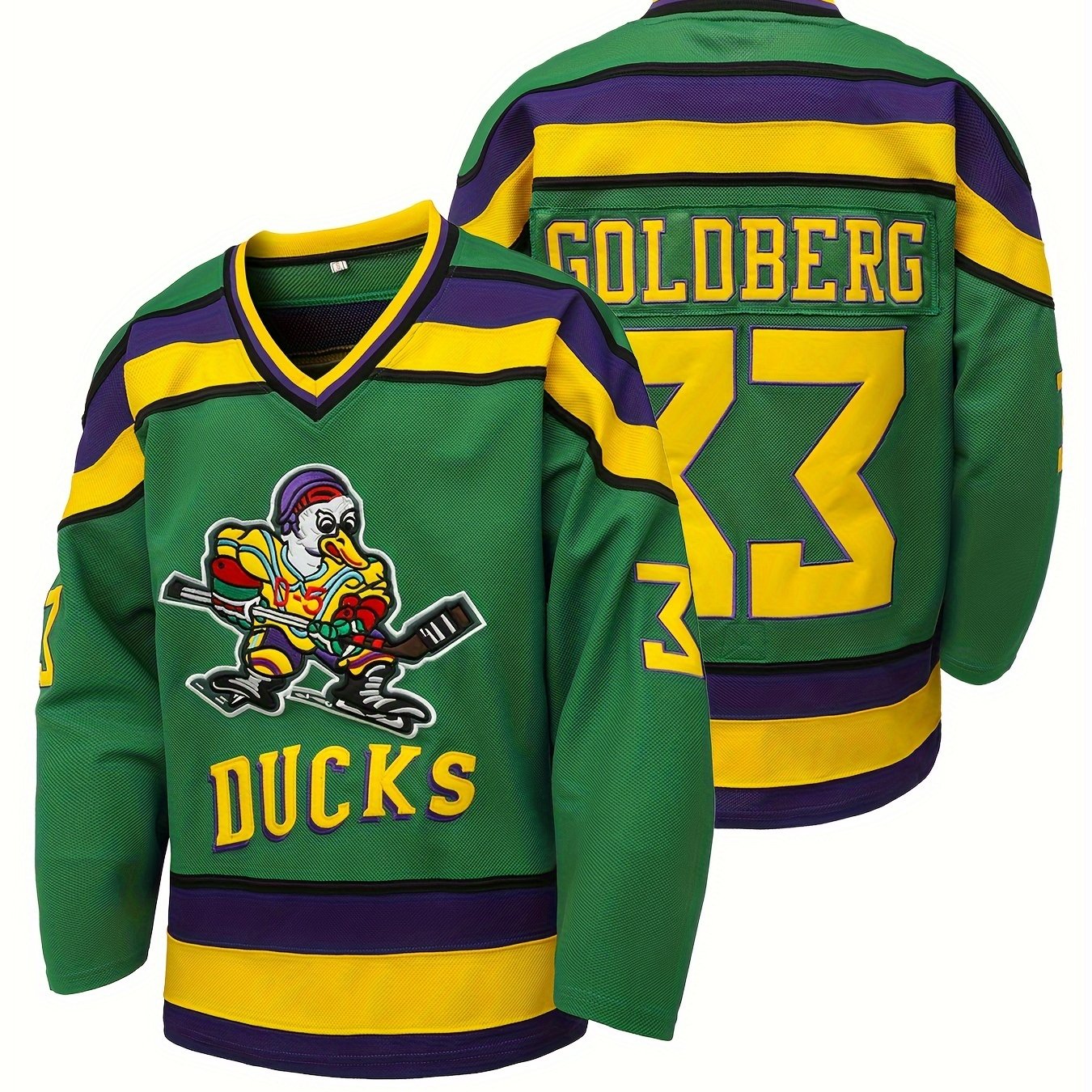 Men's Green Vintage Ice Hockey Jersey Sweatshirt