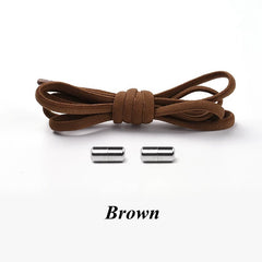 Elastic Laces Sneakers Round Shoelaces Without Ties Quick Shoelace