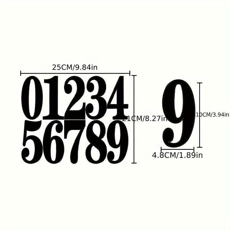 4 Sheets Large Waterproof Number Stickers Number Labels