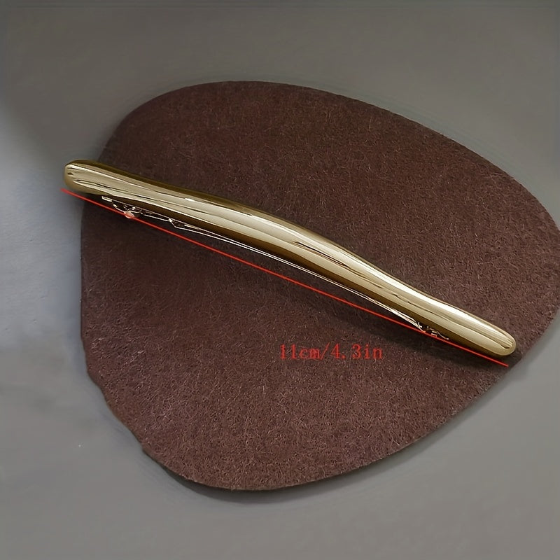 Golden Alloy Hair Clip Side Clip Retro Metal Barrette For Women