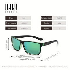 Men's Square Polarized Sunglasses Sports Driving Fishing Glasses