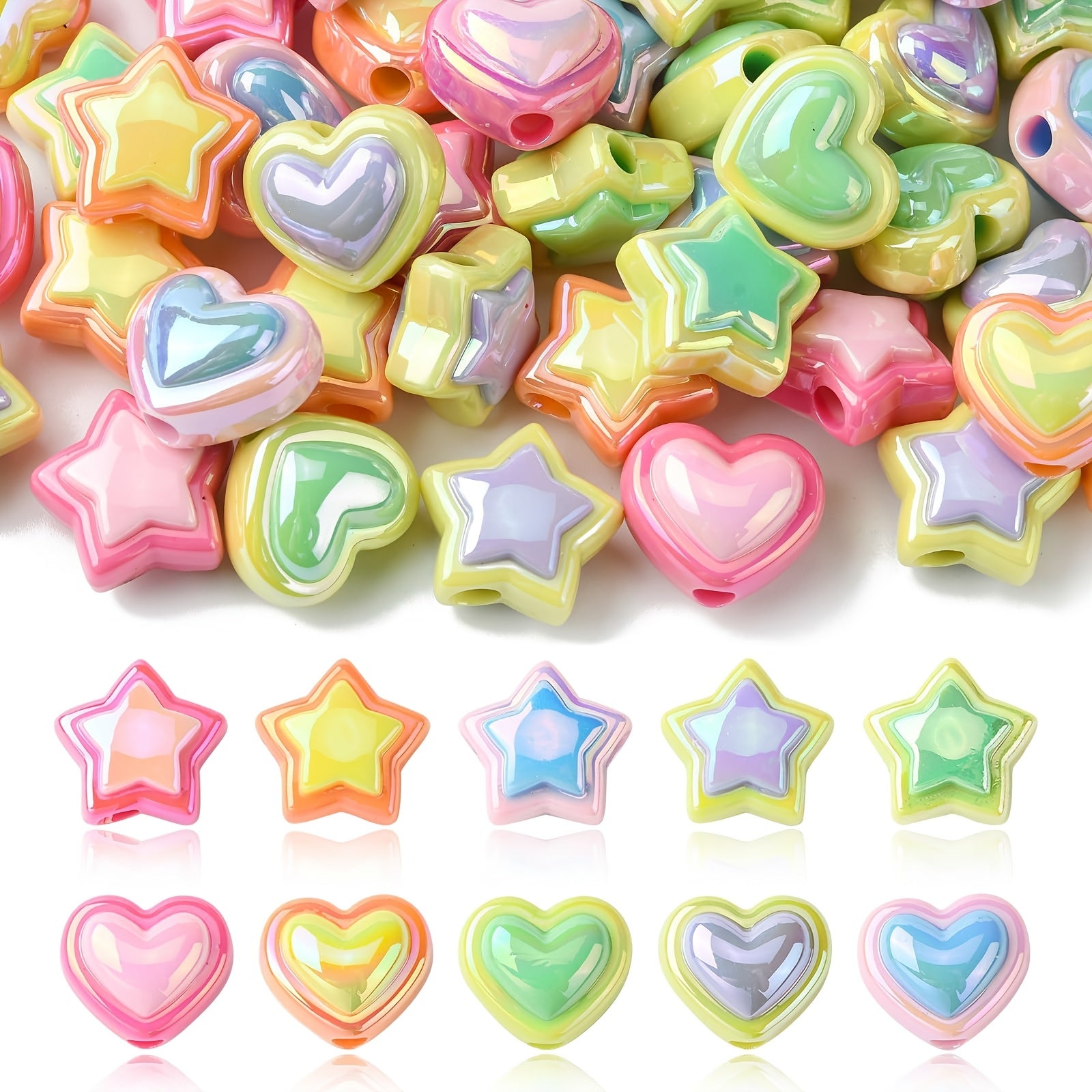 Multi Star Love Beads Bracelet Set