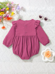 Autumn Baby Solid Long Sleeve Cotton Romper