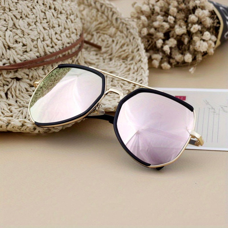 Y2K Colorful Reflective Lens Sunglasses Sun Protection