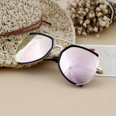 Y2K Colorful Reflective Lens Sunglasses Sun Protection