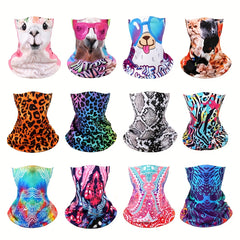 Cartoon Print Ice Mask Breathable Neck Gaiter Balaclava Dust UV Protection