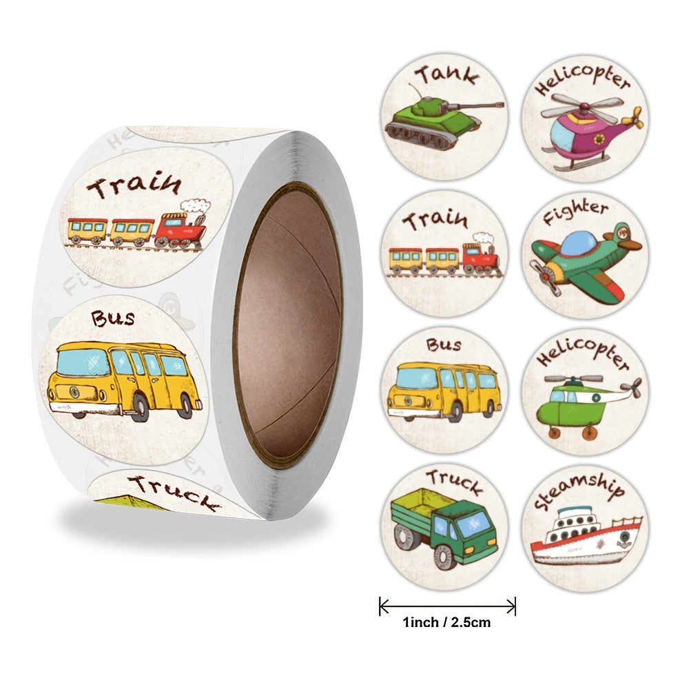 500pcs Fun Engineering Vehicle Stickers for Party Decorations & DIY Projects