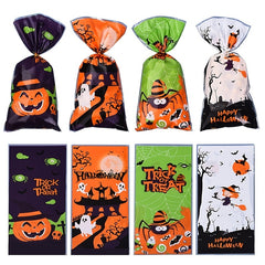 50pcs Halloween DIY Candy Packaging Bag Small Gift Bag Souvenir Bag