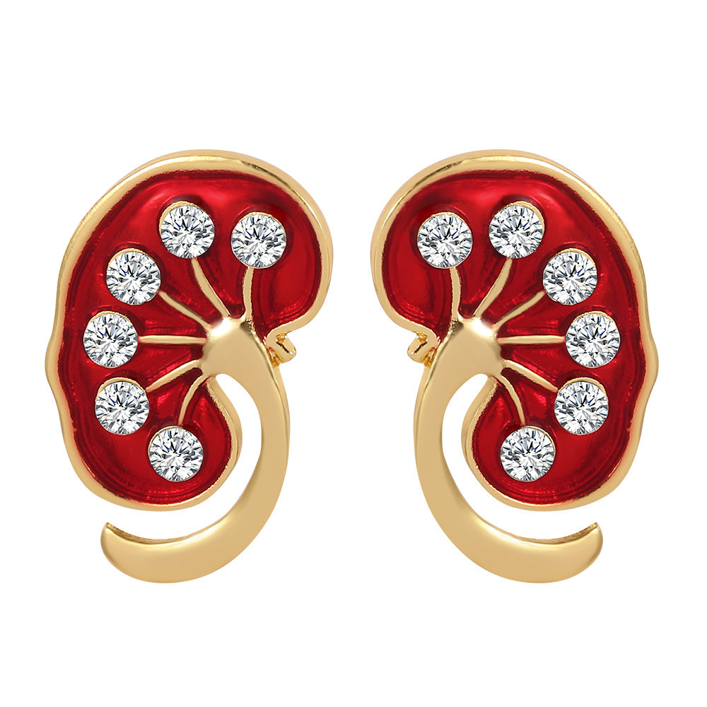 Human Organ Shaped Lung Slicing Brooch Heart Pins