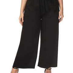 Women's Wide Leg High Waist Paperbag Pants