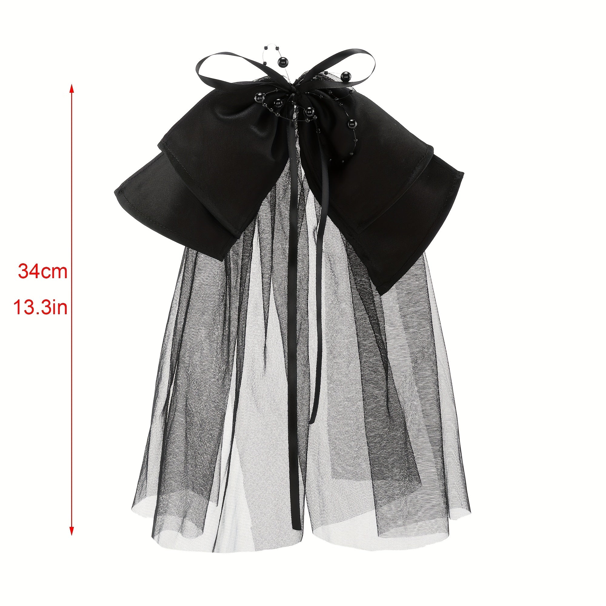 Mesh Bowknot Head Piece Wedding Gauze Veil For Bride