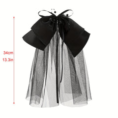 Mesh Bowknot Head Piece Wedding Gauze Veil For Bride