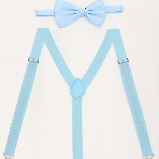 Men's Suspenders Bow Tie Set for Formal Occasions