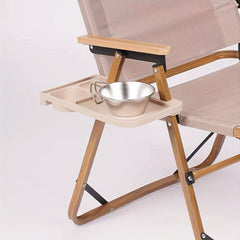 Aluminum Recliner Chair Side Tray Cup Holder Outdoor Camping Accessory