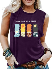 Summer Graphic Print Tank Top Women's Clothing