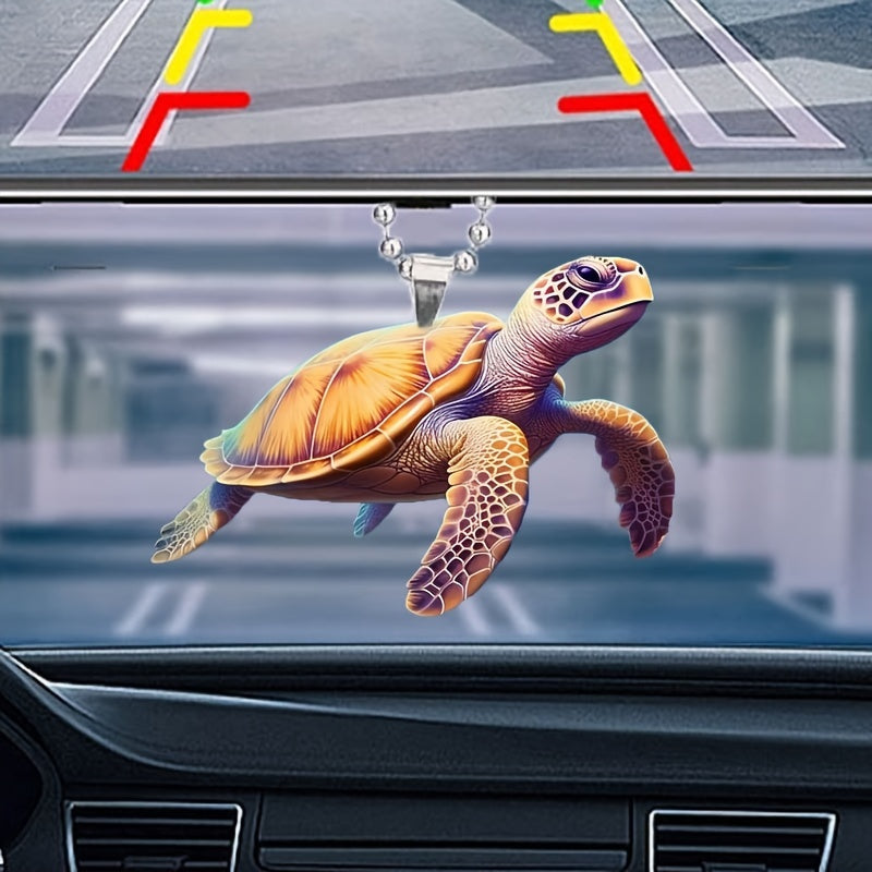 Turtle Acrylic Pendant Car Rearview Mirror Decoration