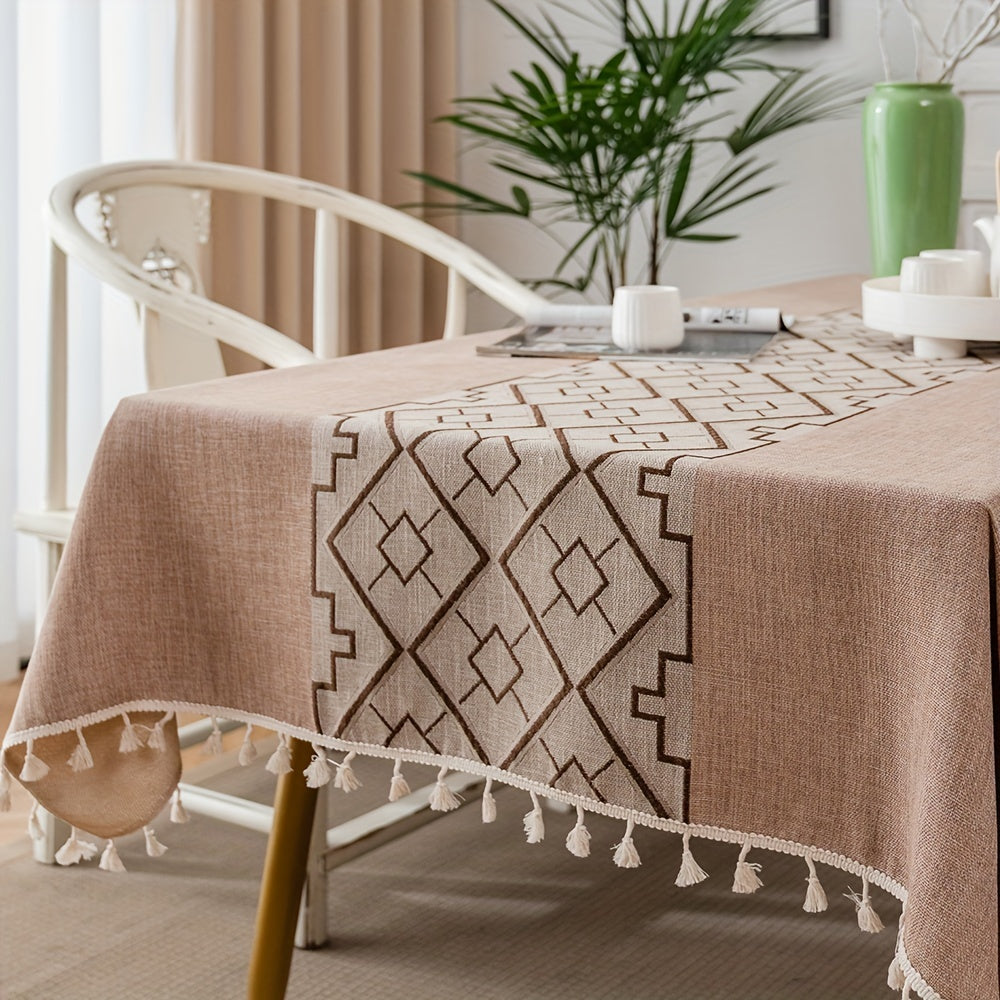 Chinese Style Waterproof Tablecloth for Picnics and Home Decor