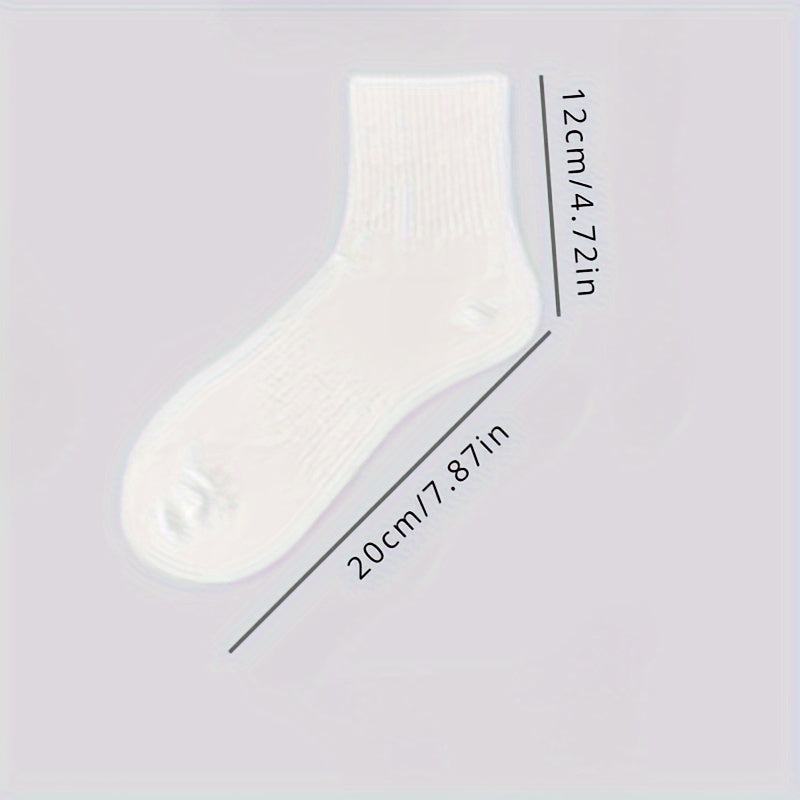 3 Pairs Cotton Ankle Quarter Crew Socks Men Women